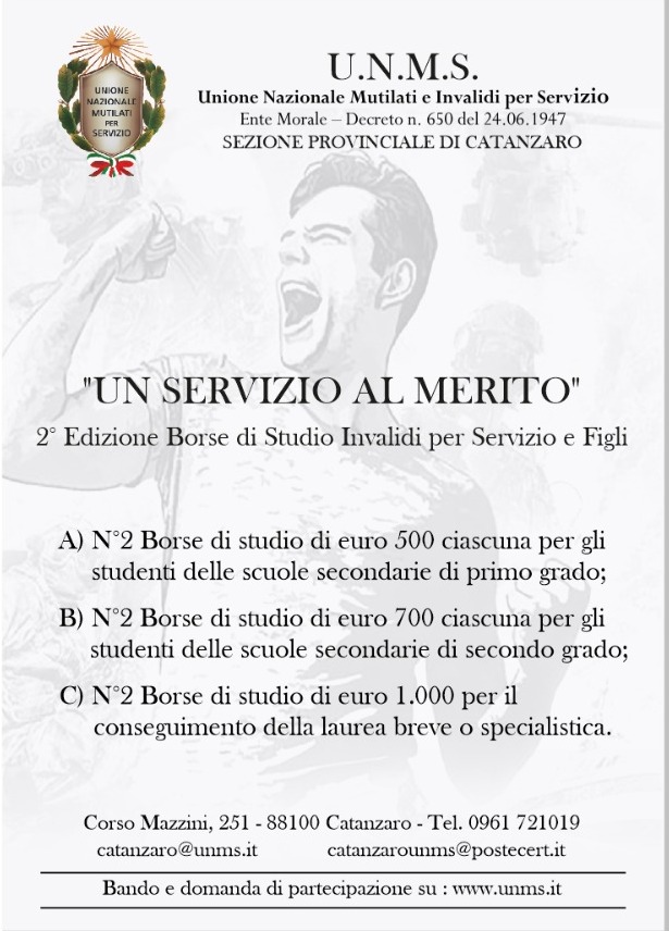 Locandina Bando Borse di Studio